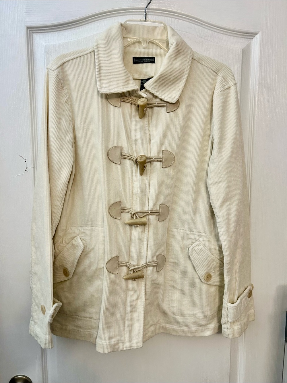 Lauren Jeans Company RL Women’s Cream Toggle Corduroy Jacket